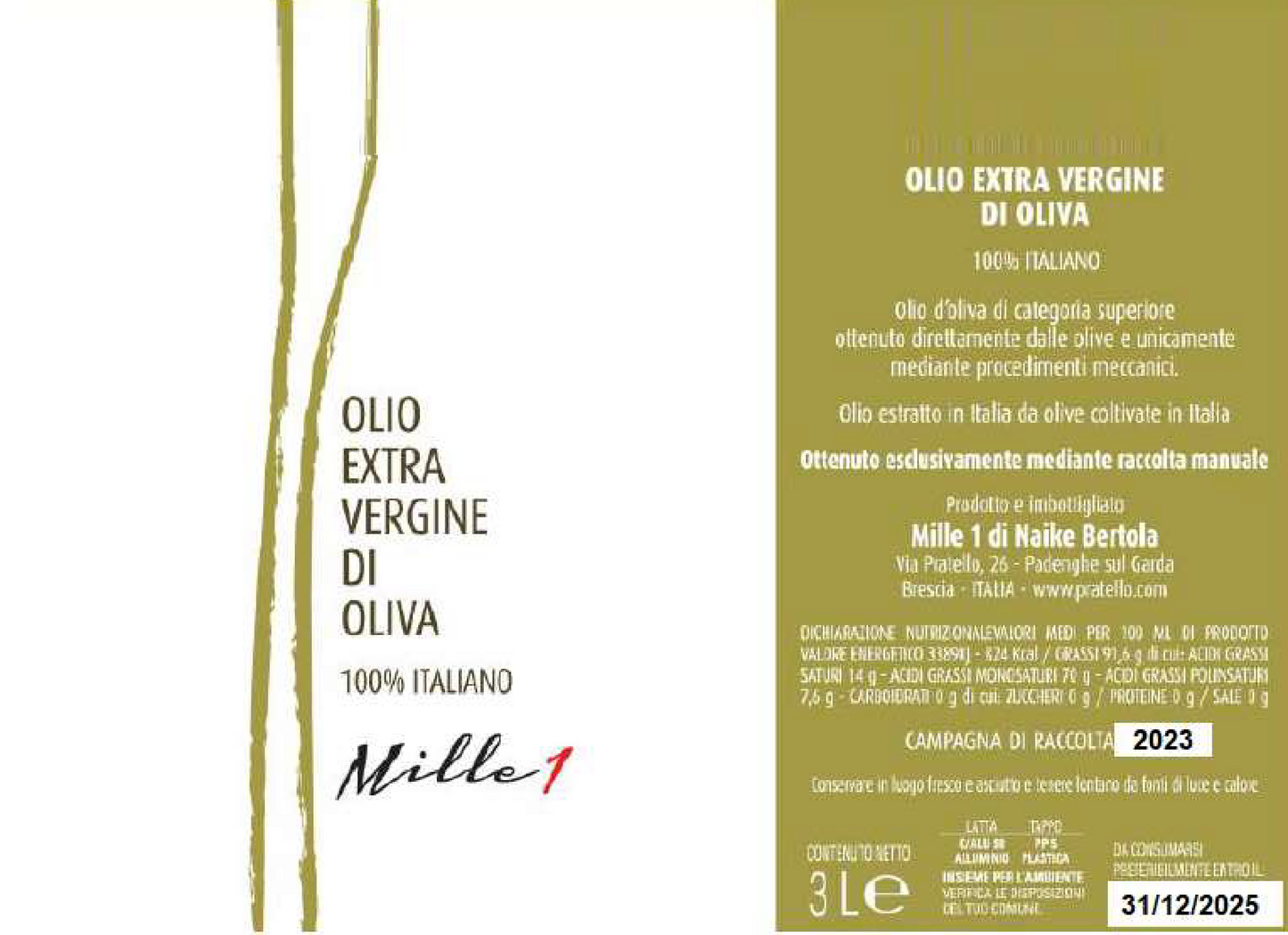Olio Extravergine d'Oliva Cuvée