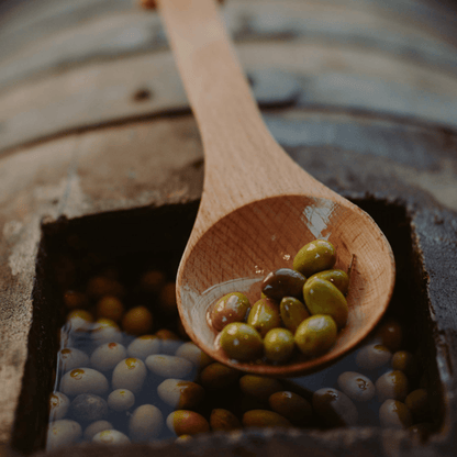 Regina del Garda olives aged in oak barrels